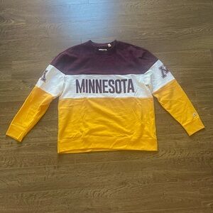 Minnesota Colorblock Sweater - Maroon, White, Yellow